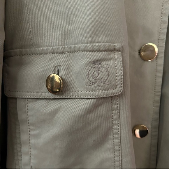 Vintage Y2K Style Juicy Couture Women's Tan Short Trench Coat Jacket Size Medium - Picture 12 of 16